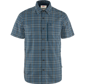 Fjällräven Abisko Hike Shirt SS Men - Indigo Blue/Dark Navy - Kortærmet skjorte