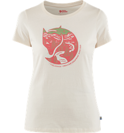 Fjällräven Arctic Fox Print T-shirt Women - Chalk White
