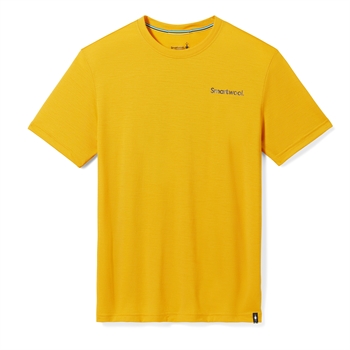 Smartwool Men\'s  Everyday Dawn Rise Sport Graphic Short Sleeve Tee - Honey Gold - T-shirt