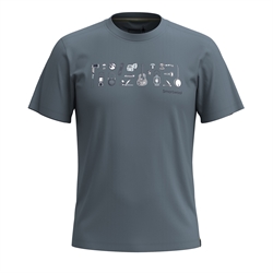 Smartwool Gone Camping Graphic Short Sleeve Tee Unisex - Pewter Blue
