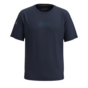 Smartwool Men\'s Active Ultralite Short Sleeve Graphic Tee - Deep Navy/Twilight Blue - T-shirt