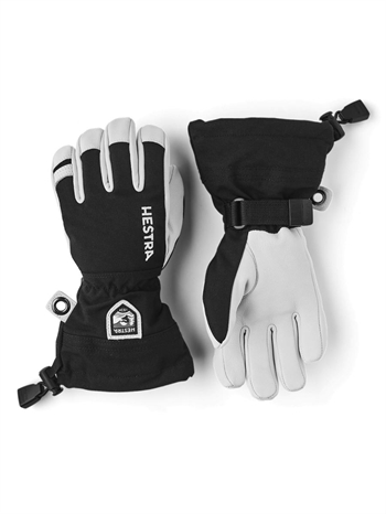 Hestra Army Leather Heli Ski Jr. 5 Finger Skihandske - Black