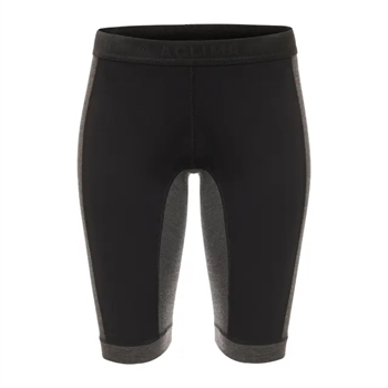 Aclima - Warmwool shorts long w/windwool - Women - Jetblack/Marengo