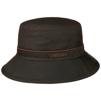 Stetson Bucket Waxed Cotton - Brown - Bøllehat