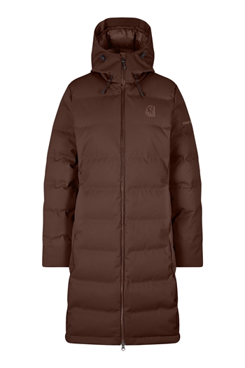 Nordisk Moana Womens Bonded Hardshell Down Coat - Rocky Road - Lang Dunfrakke