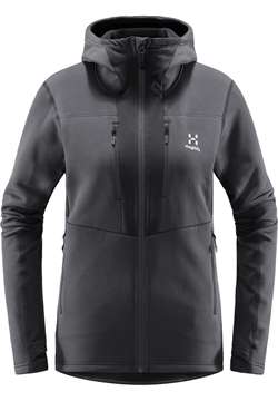 Haglöfs Roc Nordic Mid Hood Women - Magnetite - Fleecetrøje