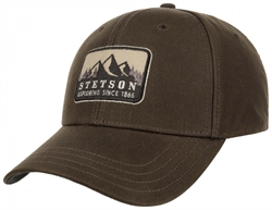Stetson Baseball Cap - Waxed Cotton - Dark Chokolate
