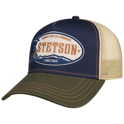 Stetson Trucker Cap - Cowboy Coffee - Olive/Navy 