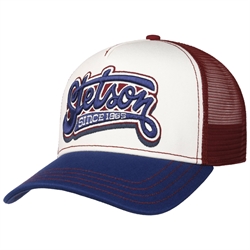 Stetson Lettering Trucker Cap - Blue/Wine 
