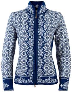 Dale of Norway Christiania Feminine Jacket - Atlantic Mel/Off White