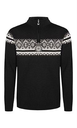 Dale of Norway Moritz Masculine Sweater - Black Off White / Dark Charcoal - Striktrøje 