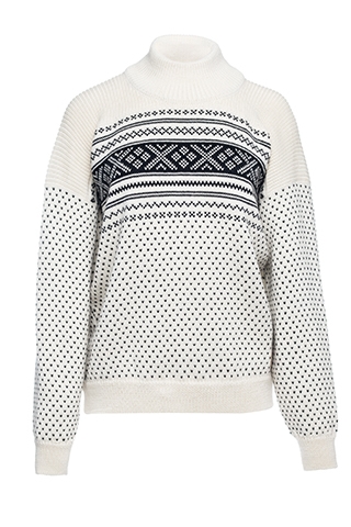 Dale of Norway Valløy Women’s Wool Sweater - White Off / Black - Striktrøje 