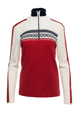 Dale of Norway Dystingen Women’s Sweater - Raspberry / Off White - Striktrøje 