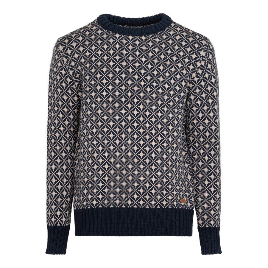 Fuza Wool Bjorn Sweater Men - Midnight Blue