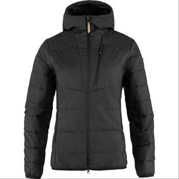 Fjällräven Keb Padded Hoodie Women - Black - Kunstfiberjakke