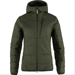 Fjällräven Keb Padded Hoodie Women - Deep Forest - Kunstfiberjakke