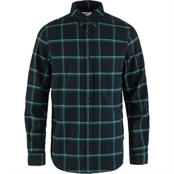 Fjällräven Övik Comfort Flannel Shirt M - Dark Navy/Arctic Green