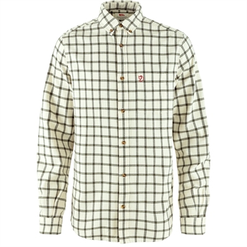 Fjällräven Övik Flannel Shirt Men - Chalk White/Laurel Green