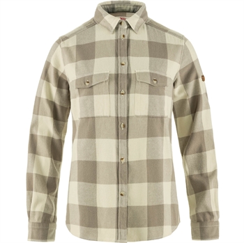 Fjällräven Övik Heavy Flannel Shirt Women - Fog/Chalk White 