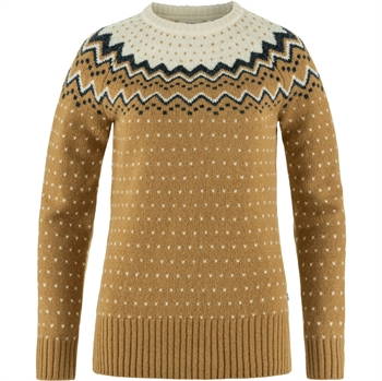 Fjällräven Övik Knit Sweater Women - Buckwheat Brown/Chalk White