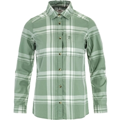 Fjällräven Övik Lite Flannel Shirt Women - Misty Green-Eggshell