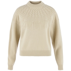 Fjällräven Övik Solid Jacquard Knit Women - Light Beige