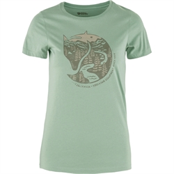 Fjällräven Arctic Fox Print T-shirt Women - Misty Green