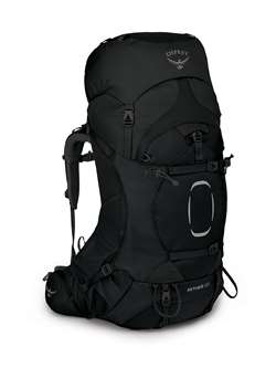 Osprey Aether 65 Men's Black - Vandrerygsæk