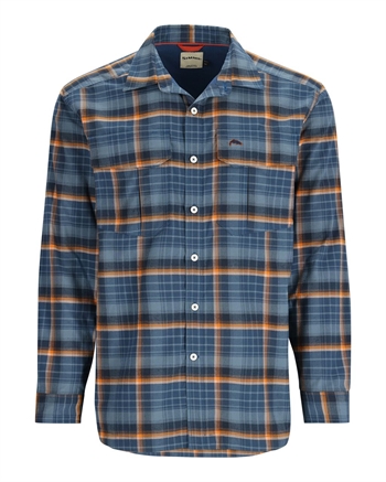 Simms Coldweather Shirt Neptune/Sun Glow Ombre Plaid