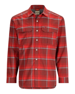 Simms Coldweather Shirt Cutty Red Asym Ombre Plaid