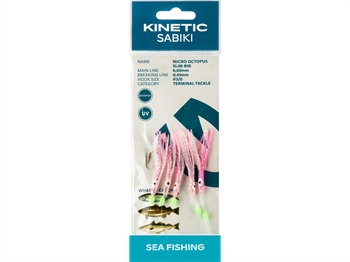 Kinetic Sabiki Micro Octopus Slim Rig Glow UV