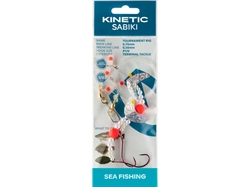 Kinetic Sabiki Tournament Rig Pink Pearl Silver Fladfiskeforfang