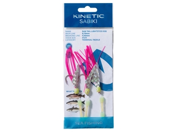 Kinetic Sabiki Sun Tail Lightstick Rig Pink/Yellow