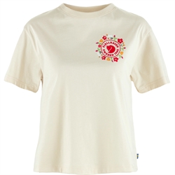 Fjällräven - Fjällblomster Logo T-Shirt Woman - Chalk White