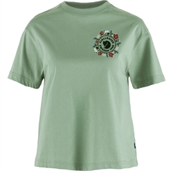 Fjällräven - Fjällblomster Logo T-Shirt Woman - Misty Green