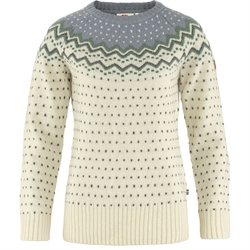 Fjällräven Övik Knit Sweater Women - Chalk White/Flint Grey - Damestrik
