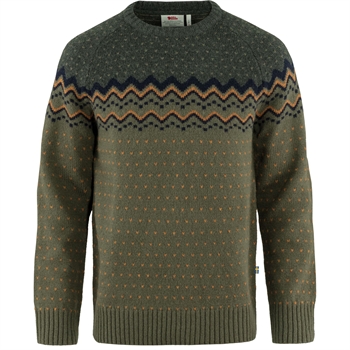 Fjällräven Övik Knit Sweater Men - Laurel Green/Deep Forest - Striktrøje