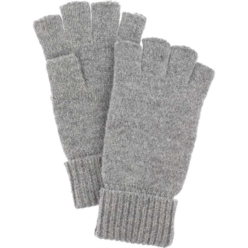 Hestra Basic Wool Half Finger - Grey - Halvfingerhandske