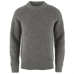 Fjällräven Övik Waffle Knit Men - Grey Melange - Herre uldstrik