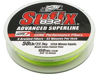 Sufix 832 Gore fletline Neon Lime 120 meter
