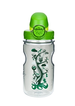 Nalgene Kids On The Fly - Clear Bottle With Woodland Graphic And Green Cap