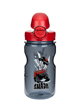 Nalgene Kids On The Fly - Gray Bottle With Smash Graphic And Red Cap