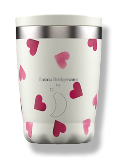 Chilly's Bottles Coffee Cup Emma Bridgewater Pink Hearts - 340 ml