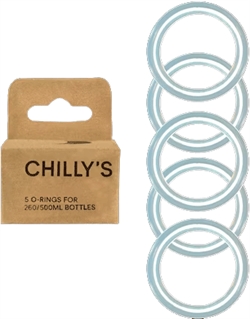 Chilly's Bottles Replacement O-Rings - 260 og 500 ml - 5 stk.