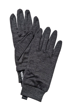 Hestra Merino Wool Liner Active 5-Finger - Charcoal - Uldliner Handske