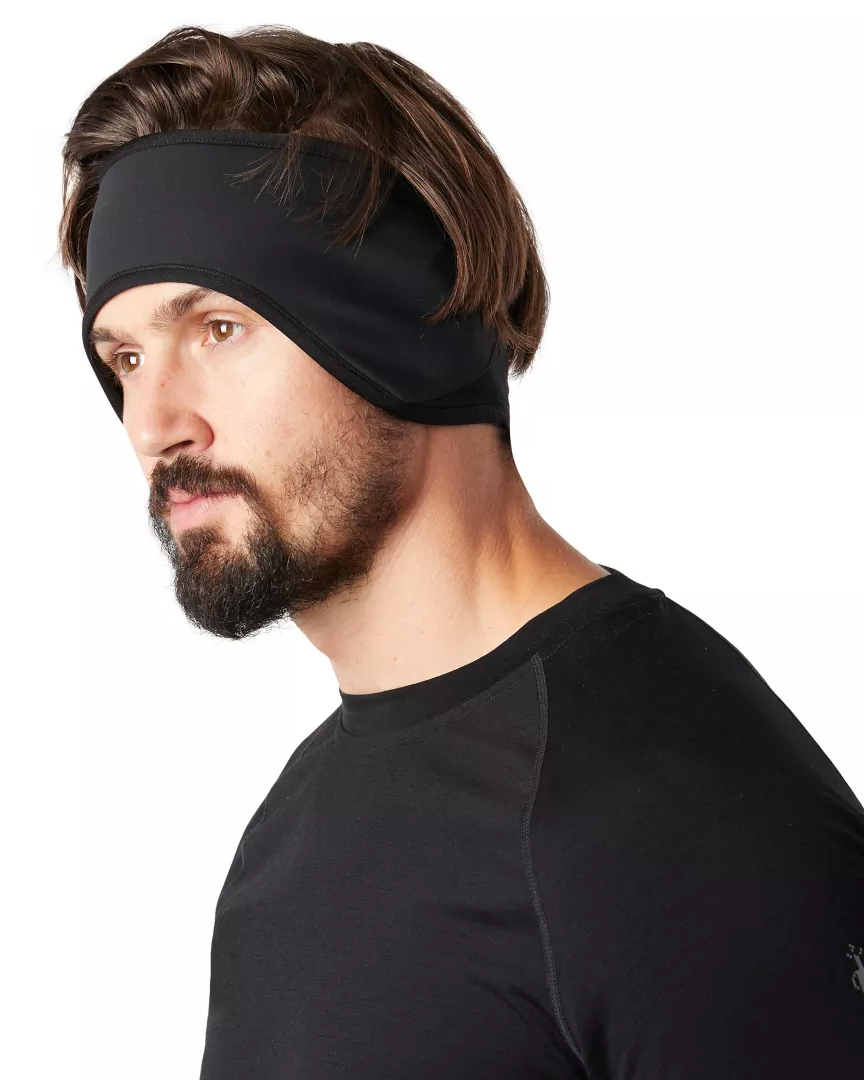 Smartwool Merino Sport Fleece Wind Training Headband Black Pandebånd