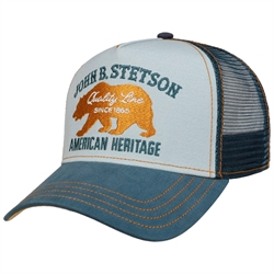 Stetson "John B. Stetson" Bear Trucker Cap - Blue - Trucker Cap