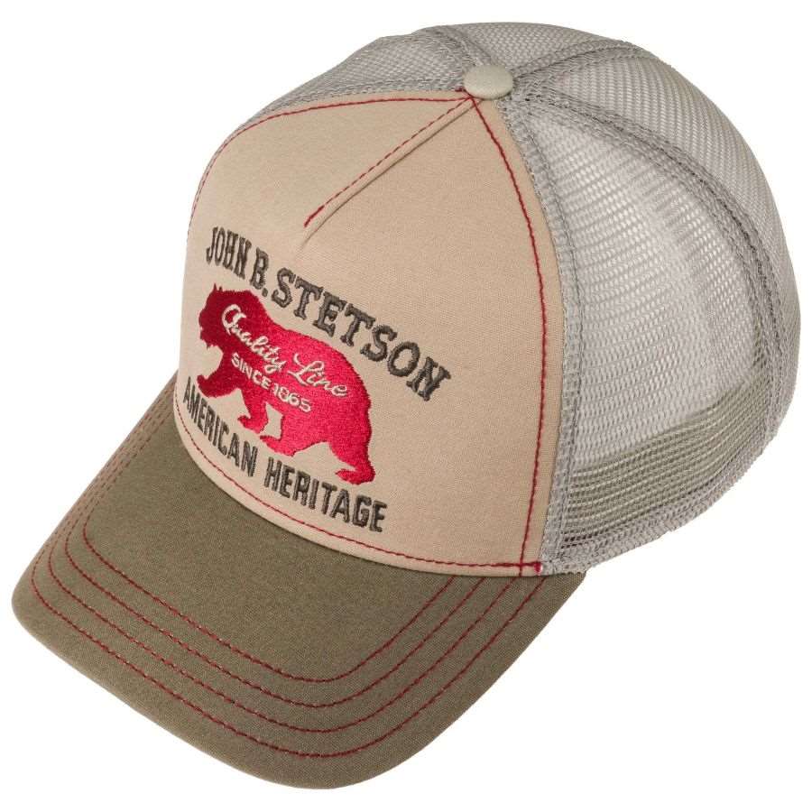 Stetson John B. Stetson-Bear Trucker Cap - Beige - Trucker Cap