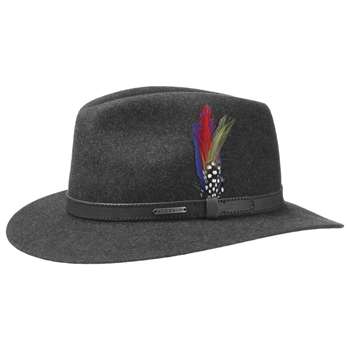 Stetson Powell Traveller WoolFelt Hat [Anthracite]