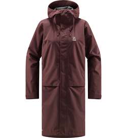 Haglöfs Aria Proof Parka Women - Burgundy Brown - Lang Skaljakke
